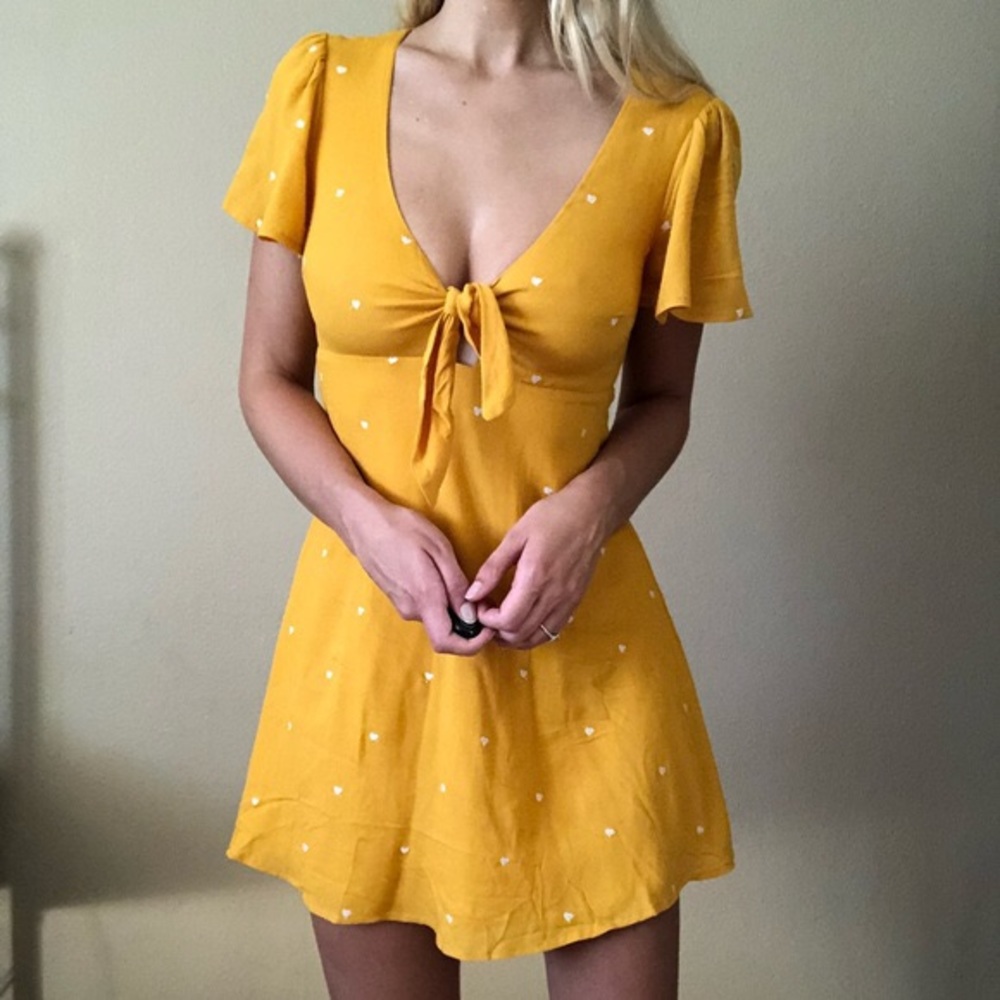 F21 Embroidered Heart Dress